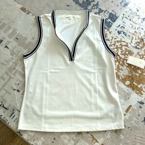 Tory Burch sleeveless tech pique tunic top